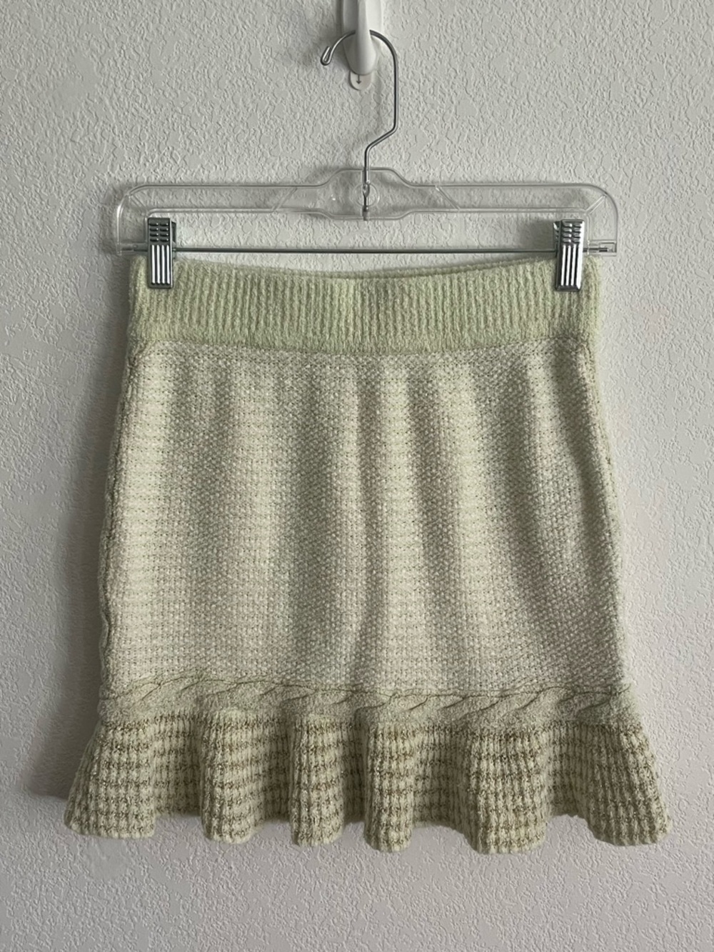 Love Shack Fancy Ruffle Knit Mini Skirt